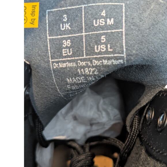 NEW Dr. Martens Women's 5 1460 Smooth Black Leather Combat Boots GrungeCore - Picture 8 of 9